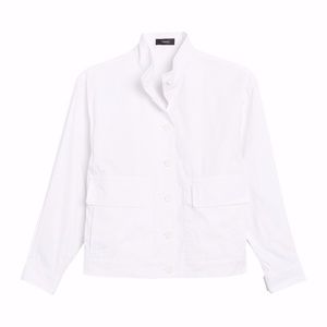 NWT $375 Theory Blouson Utility Bomber Jacket in White - size P / XS!